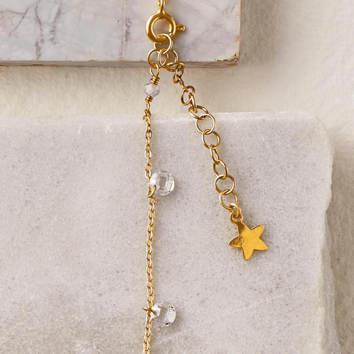 Handmade Gold Plated Zircon Necklace