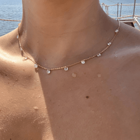 Handmade Gold Plated Zircon Necklace