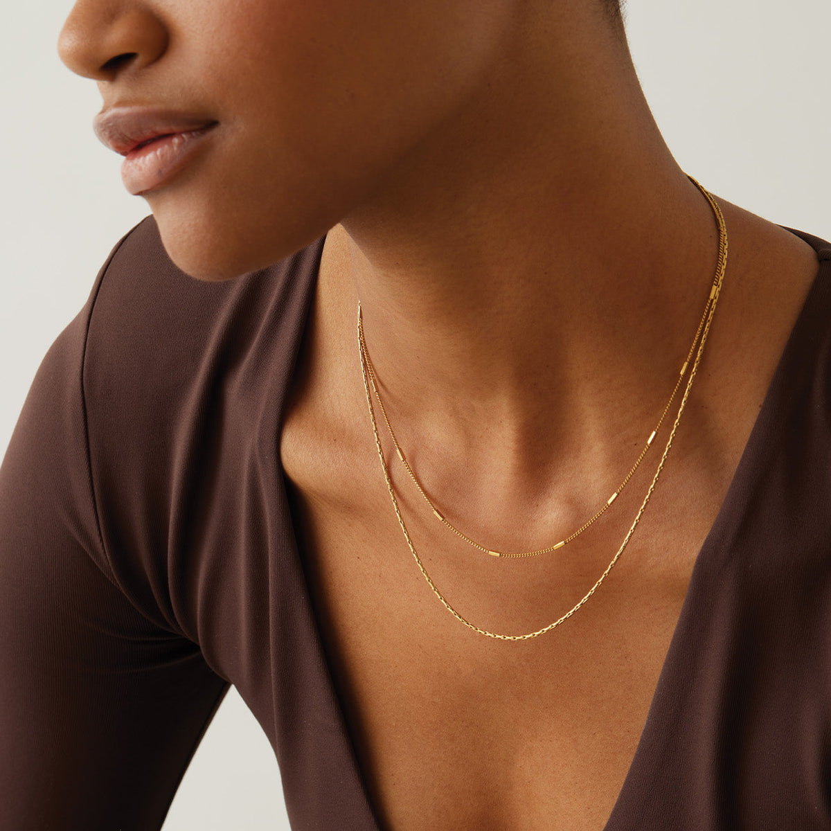 Surfside Duo Layered Chain Necklace