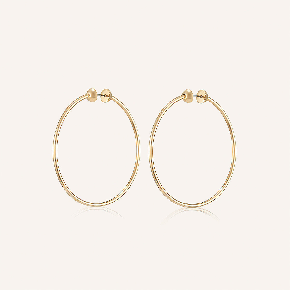 14k Gold Plated Icon Hoop Earrings