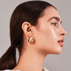 Gold-Tone Nouveaux Puff Earrings