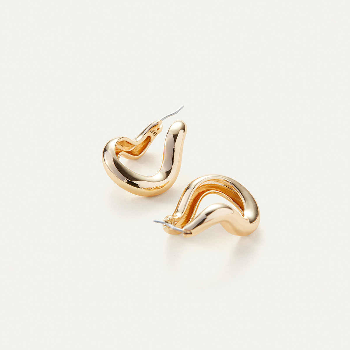 14K Gold Curvy Gala Hoop Earrings