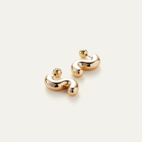 14K Gold Ola S-Shaped Mini Earrings