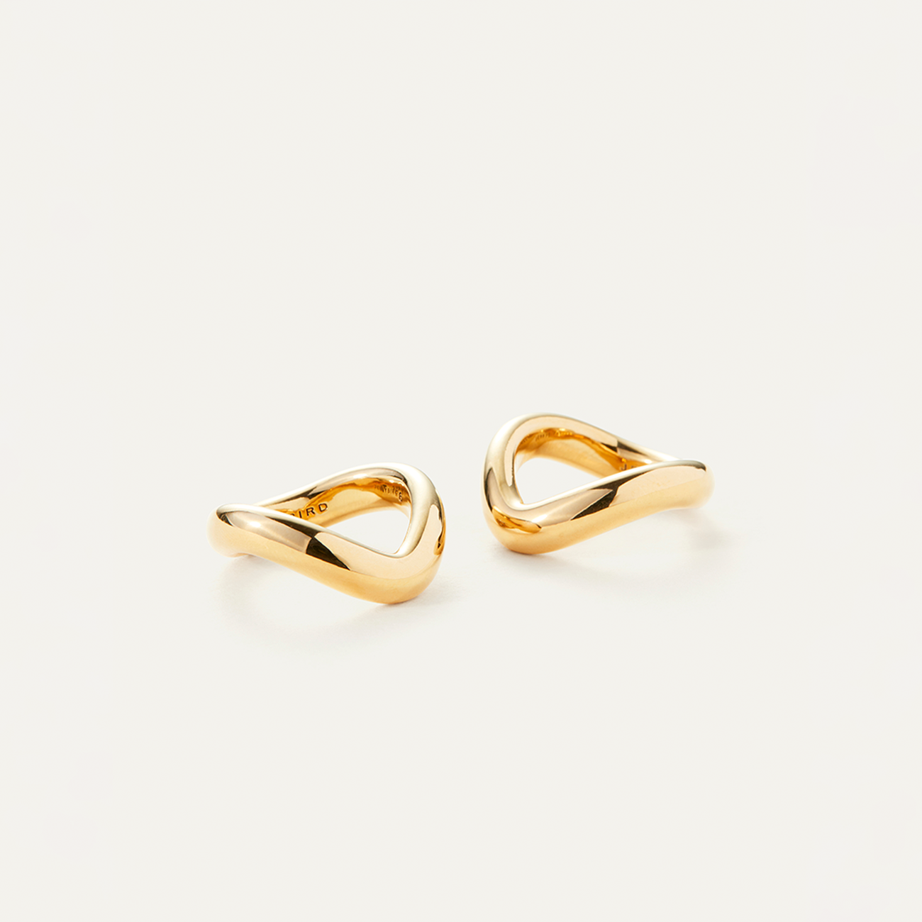 14K Gold Stackable Ola Ring Set of 2