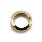 Chunky hammered textured gold plated minimal ring for women