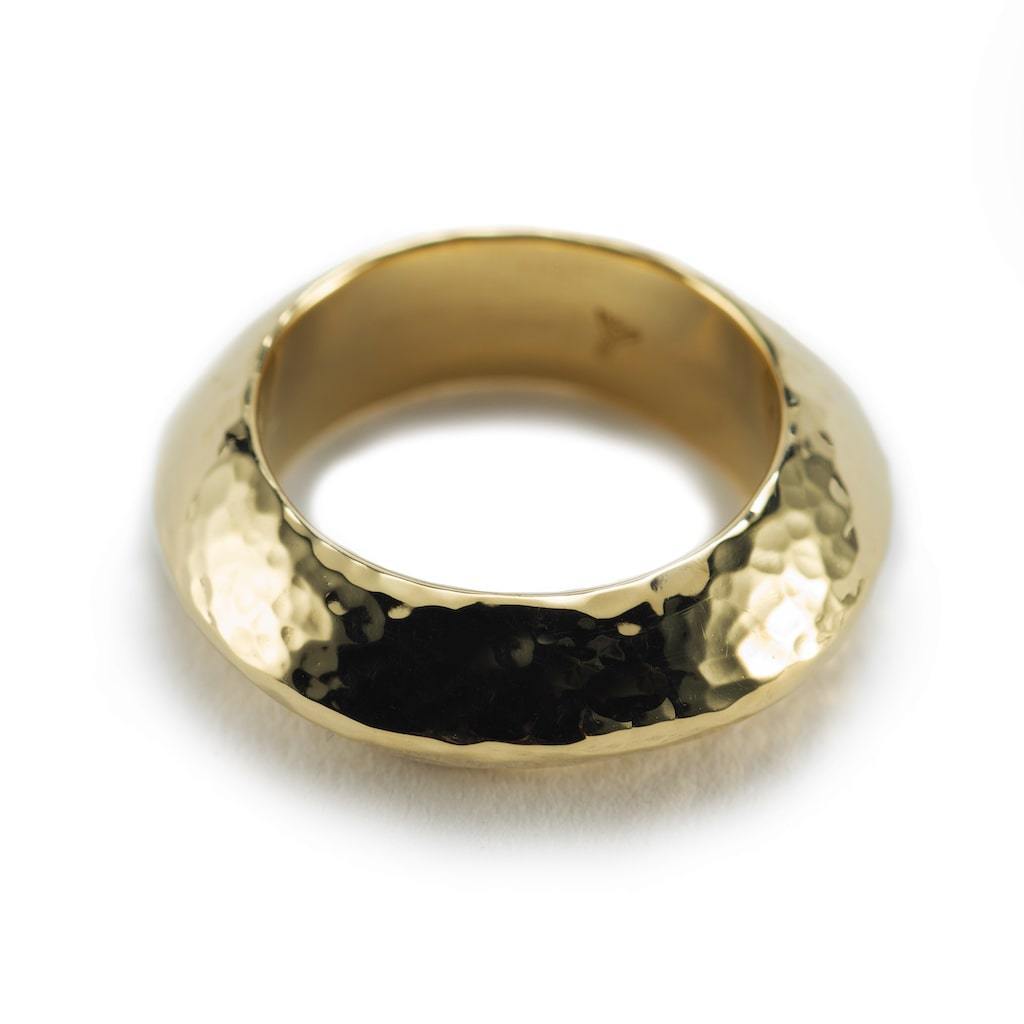 Kadero Hammered Brass Ring - Tanzire