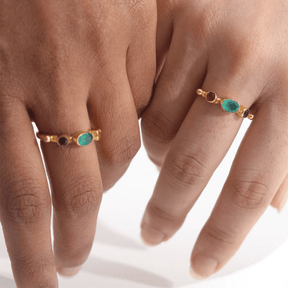 Dainty Encrusted Gold Plated Kimberley Ring