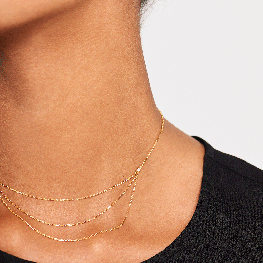 Layered Nia Gold Chain Necklace