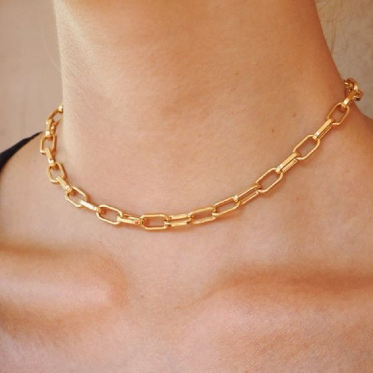 Minimal Paperclip Chain Link Necklace
