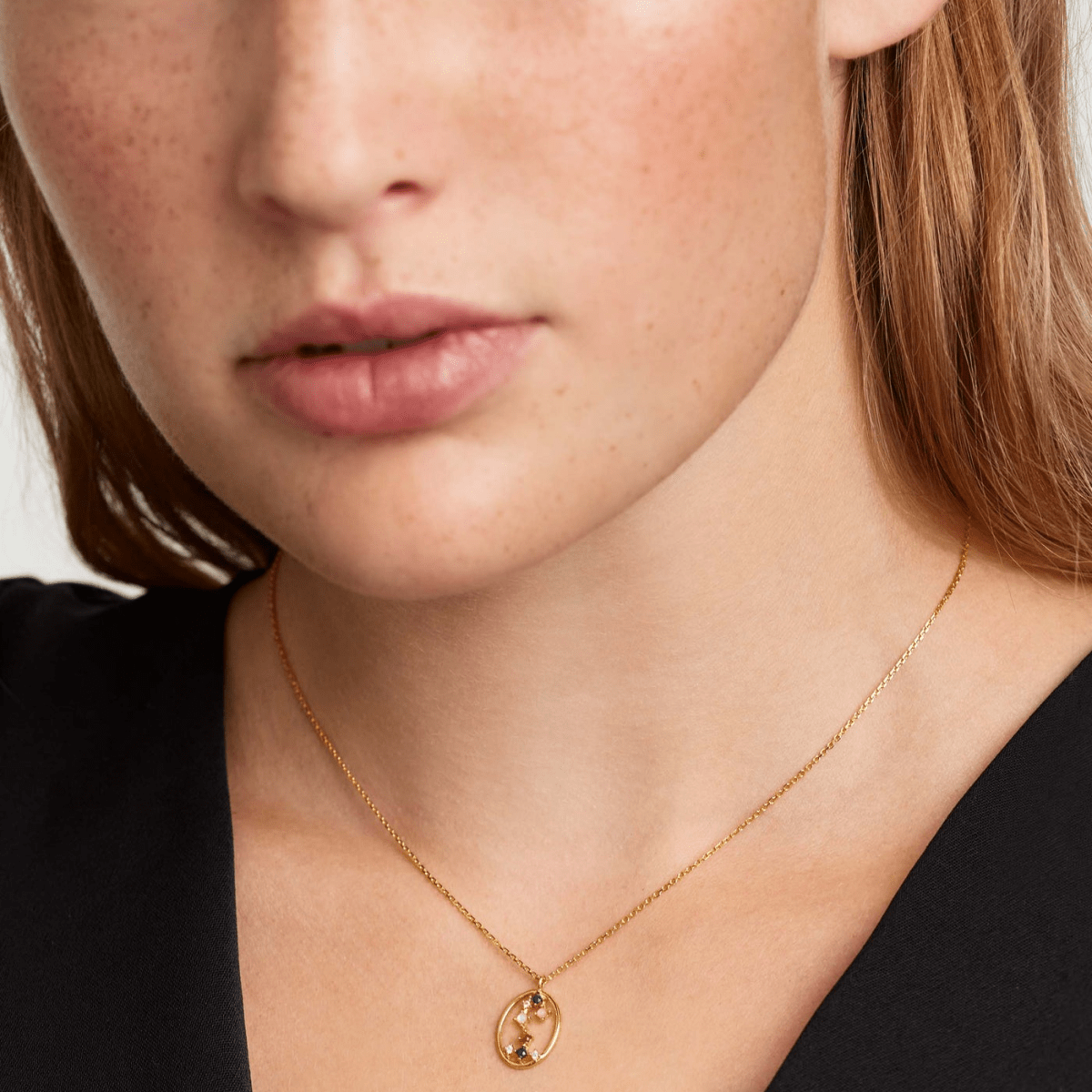 Multistone Scorpio Oval Pendant