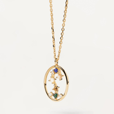 Multistone Scorpio Oval Pendant