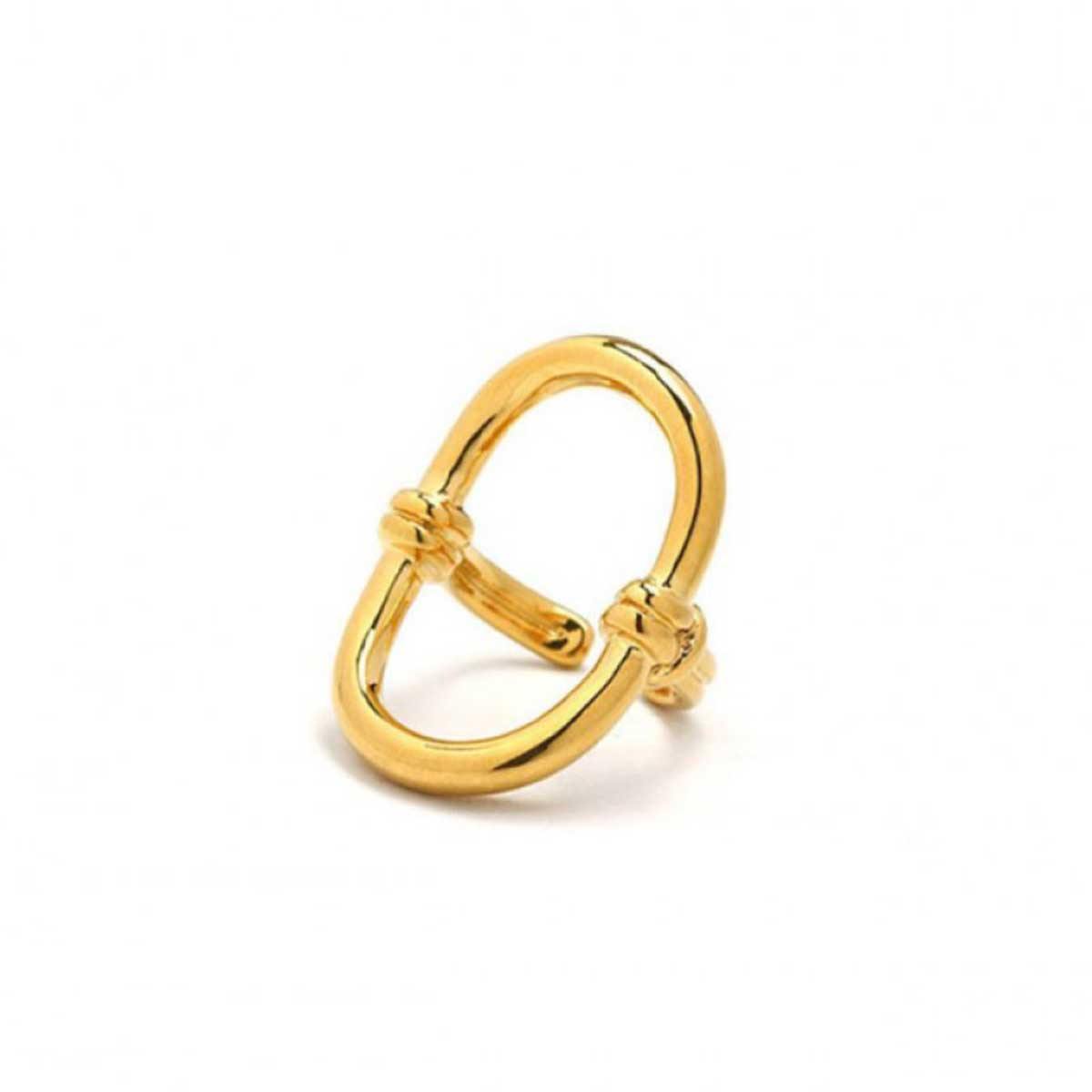 Open Oval Ring in 18K Gold - Tanzire