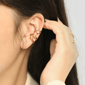 Gold Vermeil Double Hoop Ear Cuff