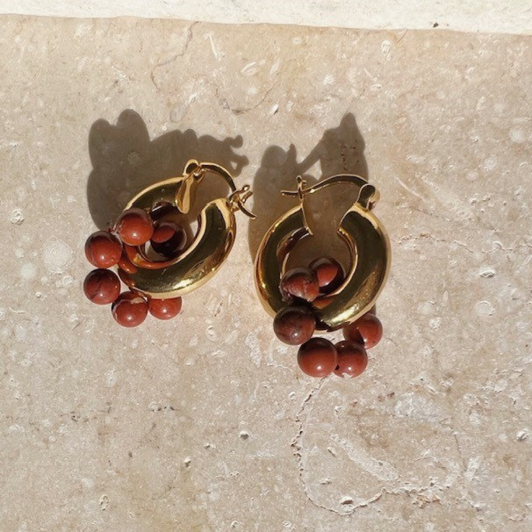 22K Gold Plated Sura Hoop Earrings