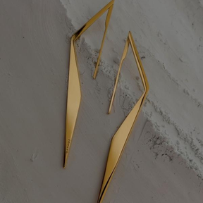 18K Gold Plated Statement Dune Earrings
