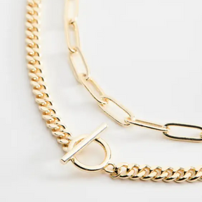14K Gold Plated Tracy Pre-Layered Necklace