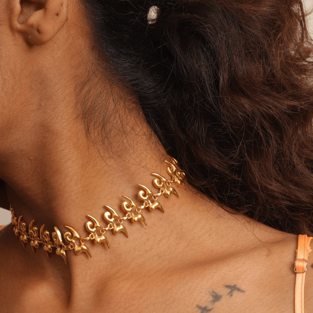 18K Gold Plated Zelda Choker Necklace