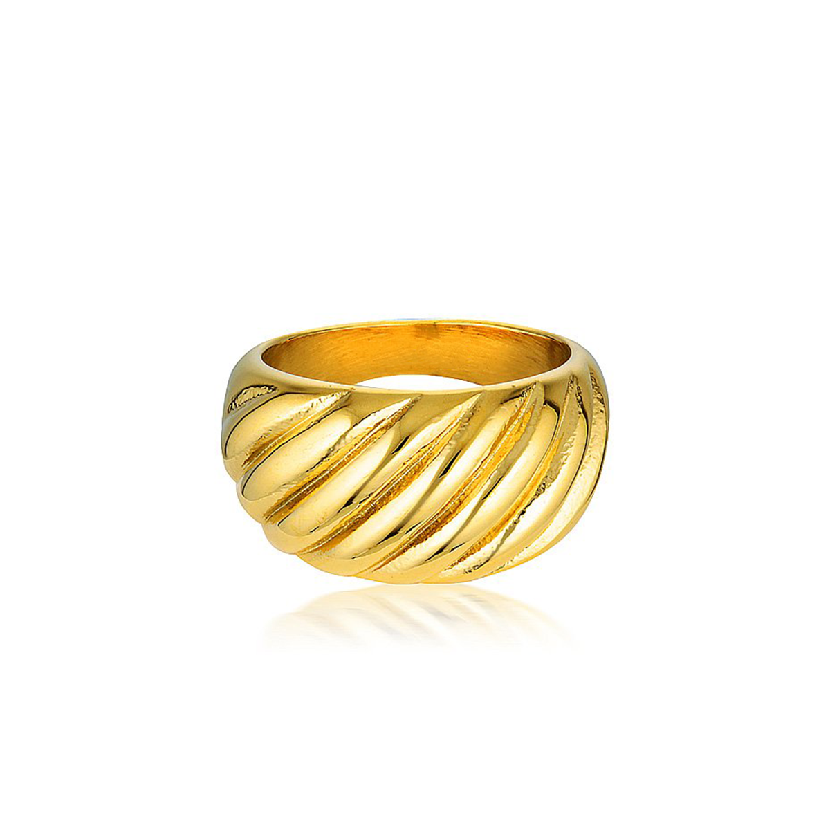 Handmade 18k Gold Vermeil Plated Croissant Ring