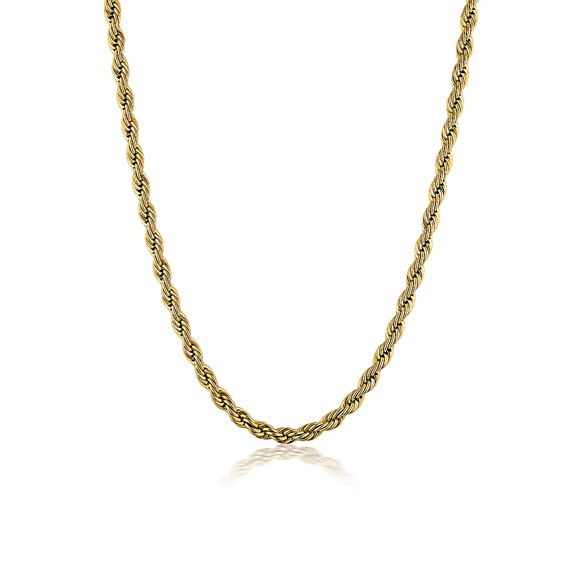 Unique Handmade 18k Gold Vermeil Plated Rope Chain Necklace For Women