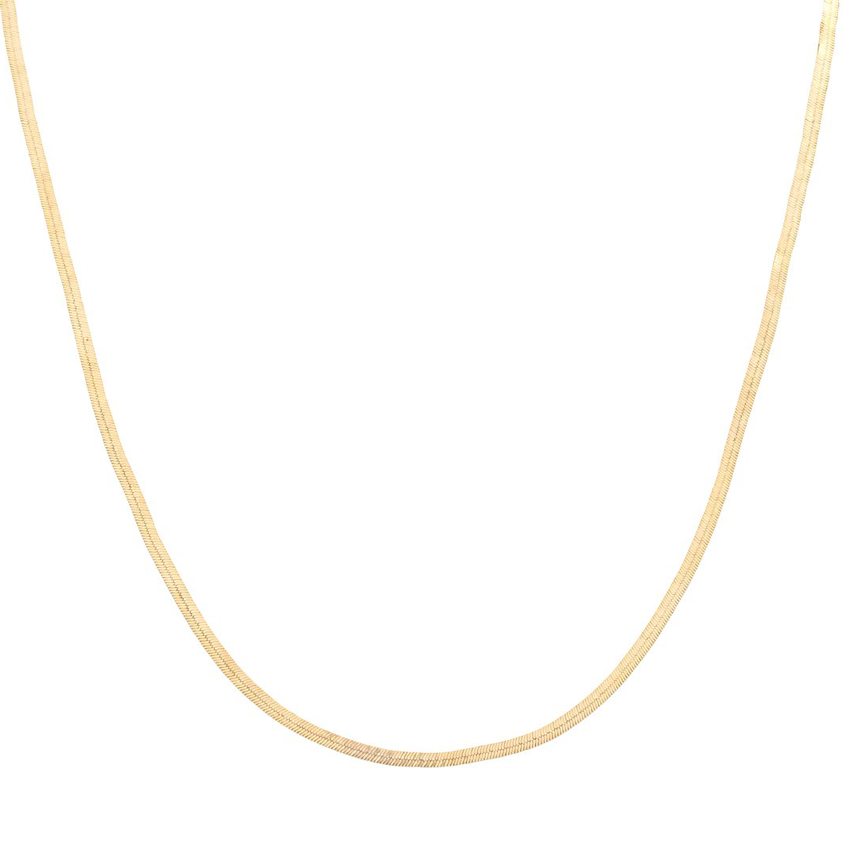 Handmade 18k Gold Vermeil Plated Herringbone Snake Chain Necklace