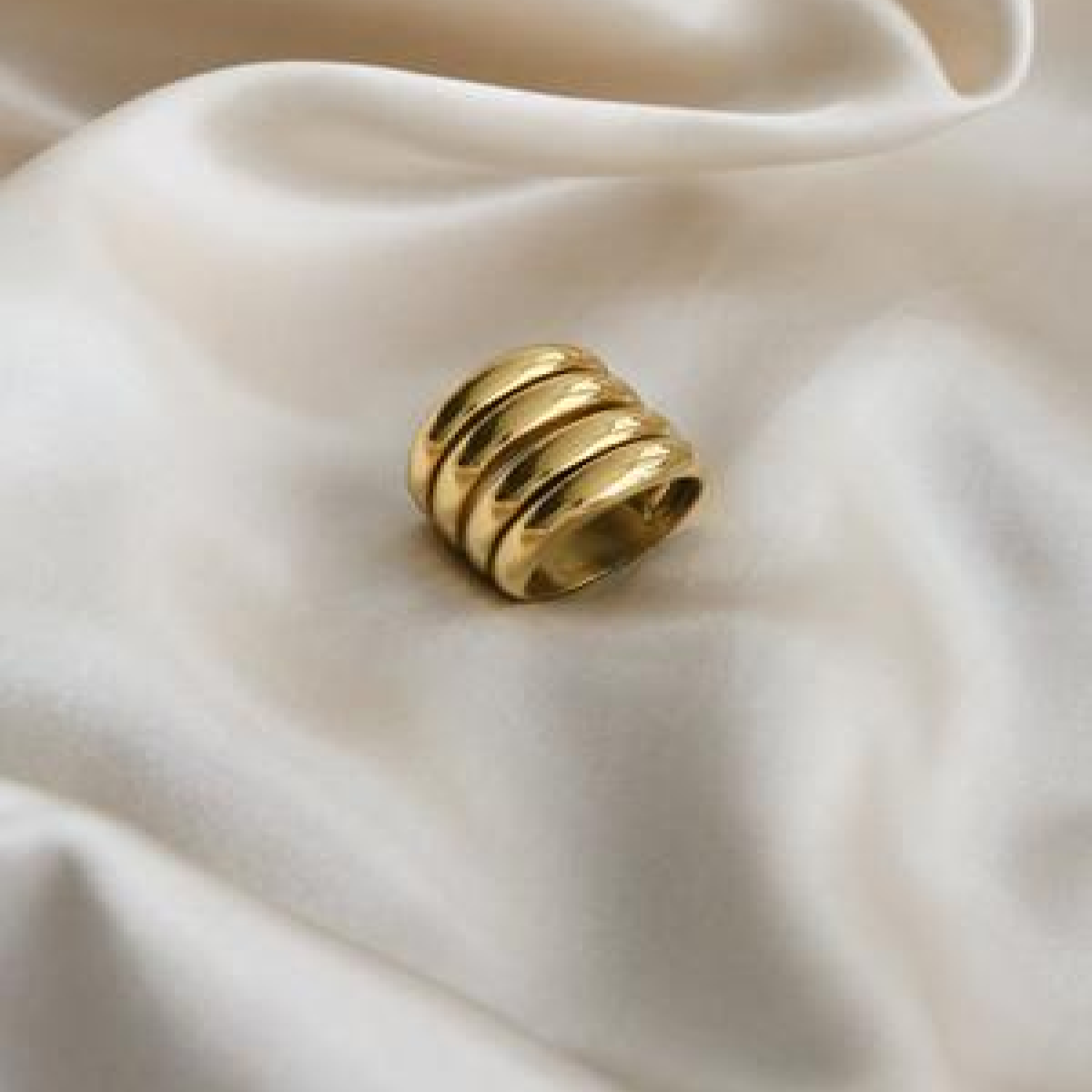 Handmade 18k Gold Vermeil Plated 4 Stack Stackable Ring