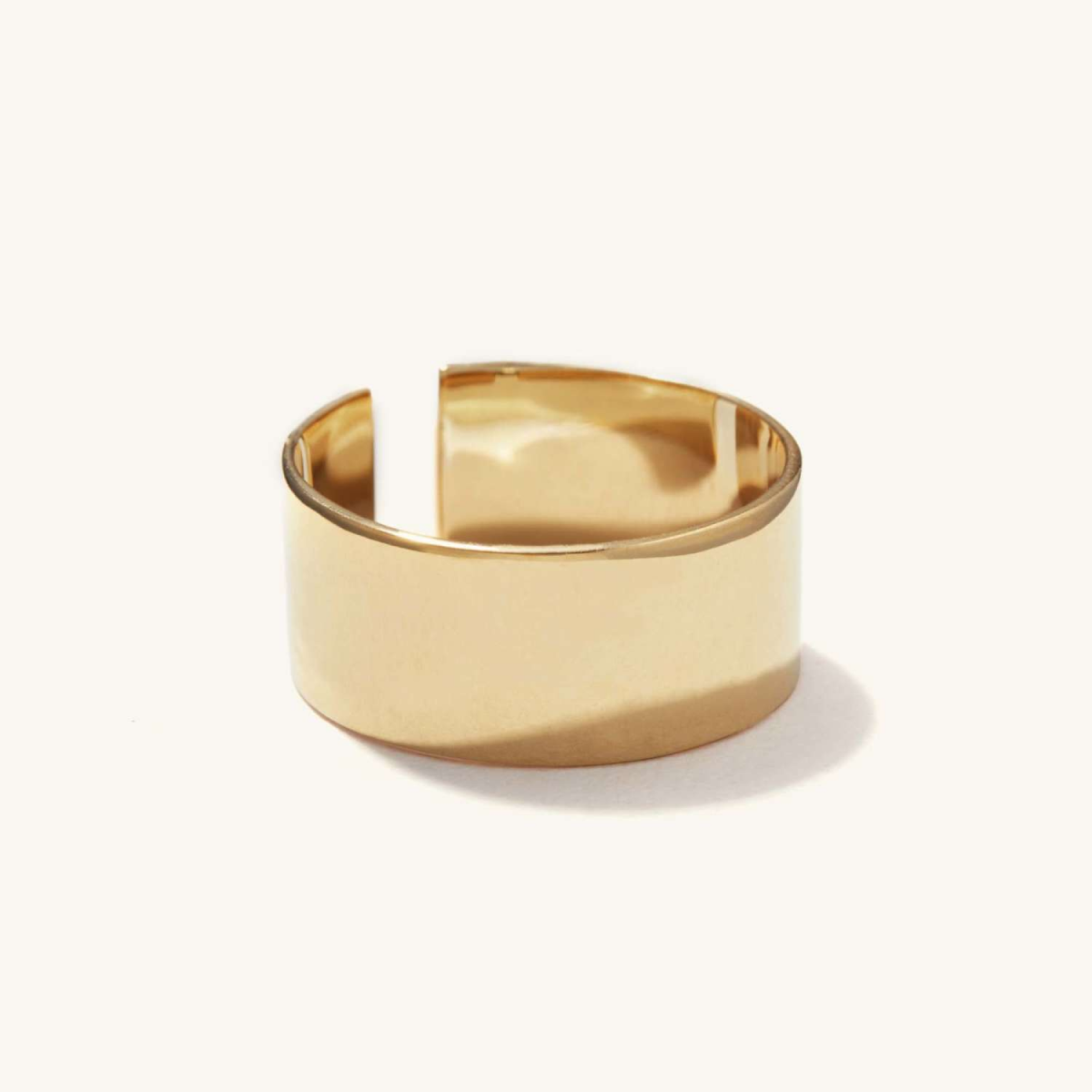 Statement Cigar Gold Band Ring - Tanzire