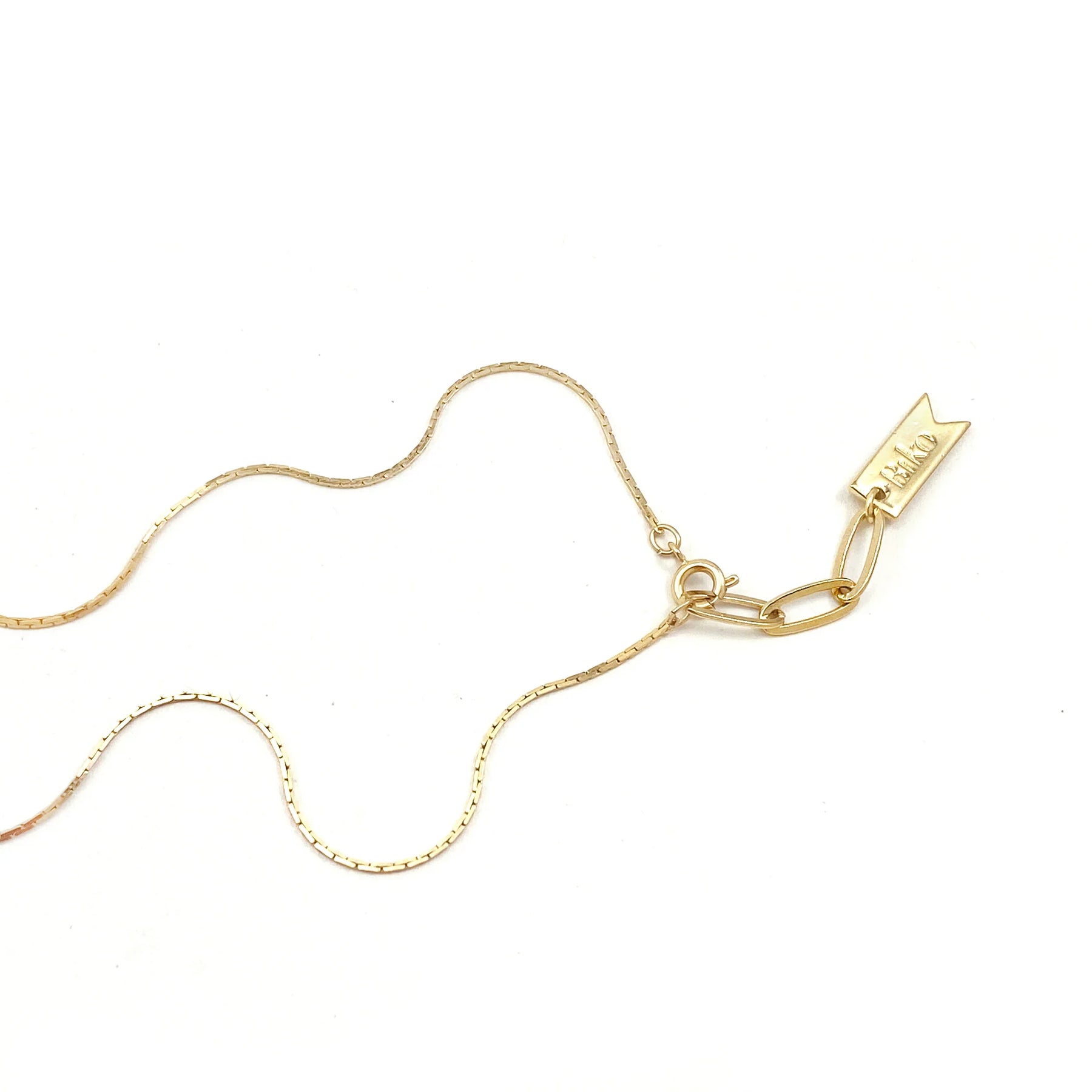 Double Teardrop Gold Pendant Necklace