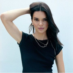 Kendall Jenner in Linked Hoops