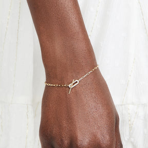 18K Gold Vermeil Jade Pave Bracelet
